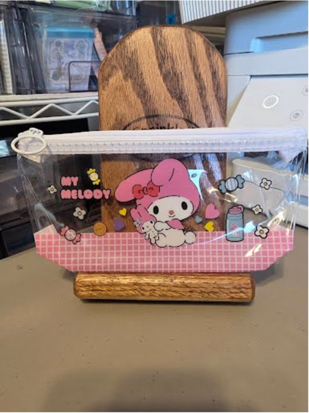 #MEL-2332 My Melody Vinyl Zippered Pencil Pouch